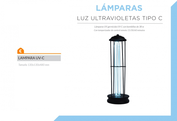 Lámpara germicida UV de 38 W